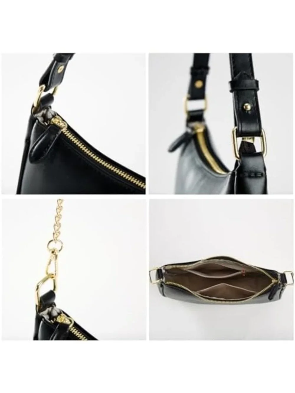 Stylish Leather Hobo Sling Tote Bag for Women - Retro Clutch with 2 Straps
